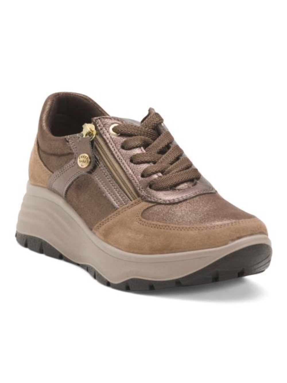 ENVAL SOFT Made In Italy Suede Sneakers With Lateral Zip